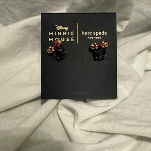 Kate Spade Minnie Mouse Earrings - Black, Red, and Gold
